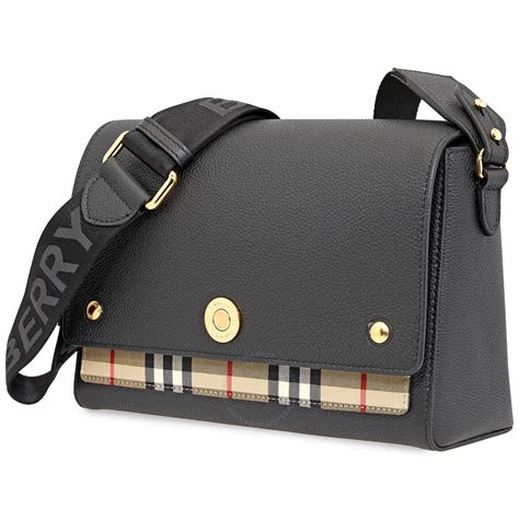 burberry leather check messenger|Men’s Designer Crossbody Bags .